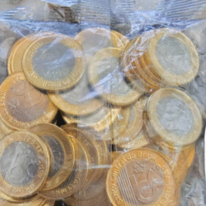 Sachê Lacrado com 50 Moedas de 1 Real – Banco Central 60 Anos